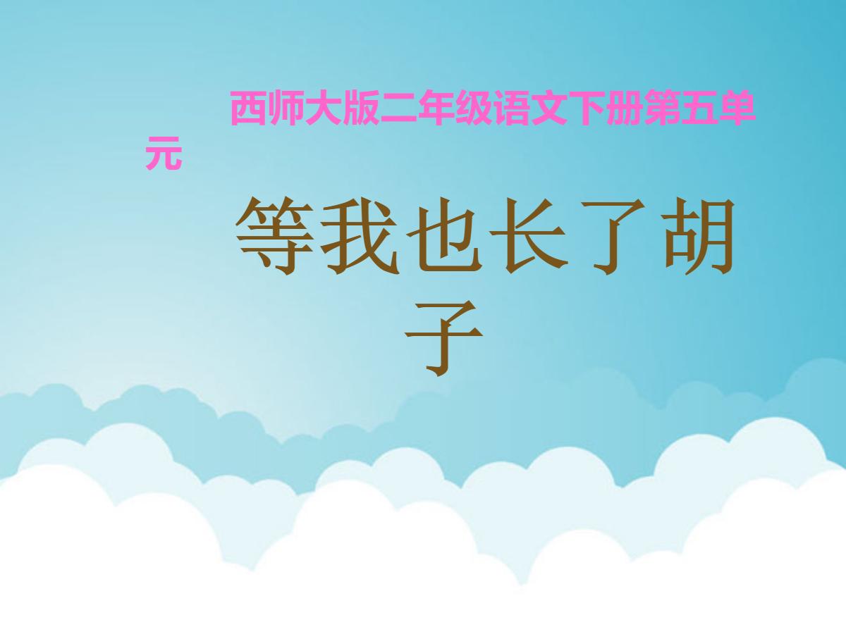 《等我也长了胡子》PPT课件