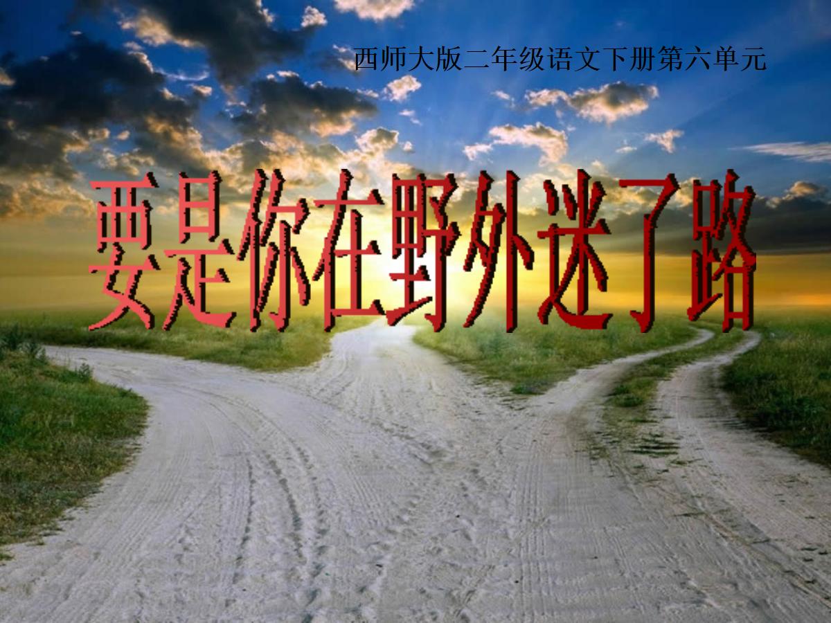 《要是你在野外迷了路》PPT课件