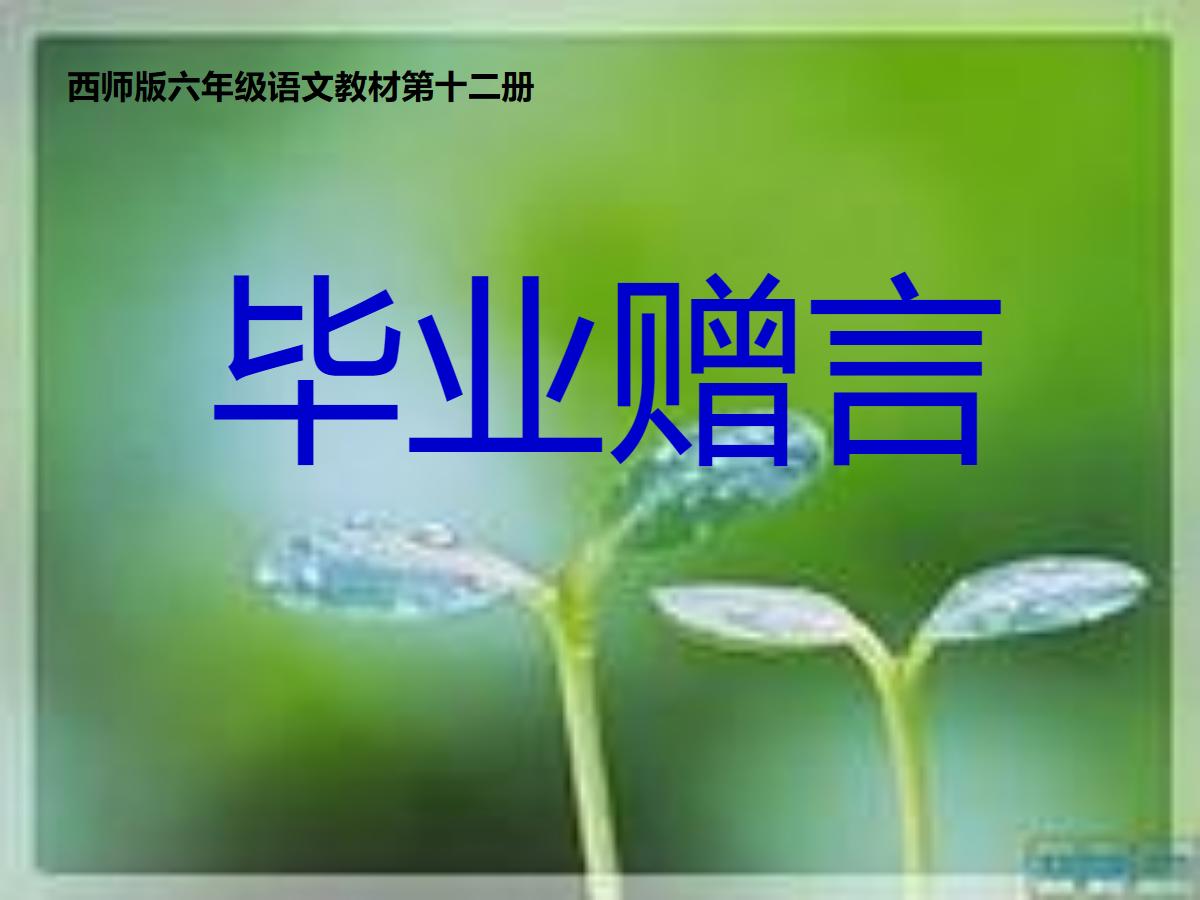 《毕业赠言》PPT课件2