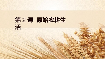 《原始农耕生活》PPT优秀课件下载