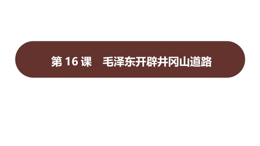 《毛泽东开辟井冈山道路》PPT优质课件