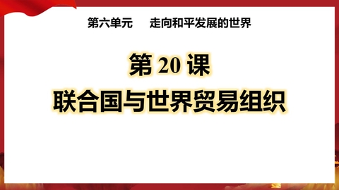 《联合国与世界贸易组织》PPT优质课件