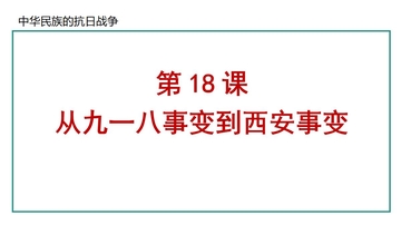 《从九一八事变到西安事变》中华民族的抗日战争PPT课件