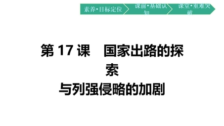 《国家出路的探索与列强侵略的加剧》PPT精品教学课件
