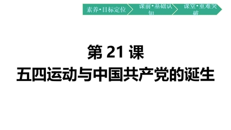 《五四运动与中国共产党的诞生》PPT优秀教学课件