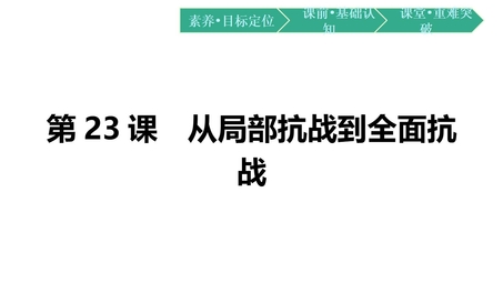 《从局部抗战到全面抗战》PPT优秀课件下载