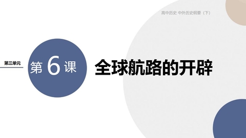 《全球航路的开辟》PPT优秀课件