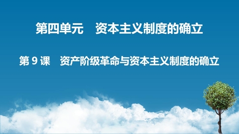 《资产阶级革命与资本主义制度的确立》PPT优质课件下载