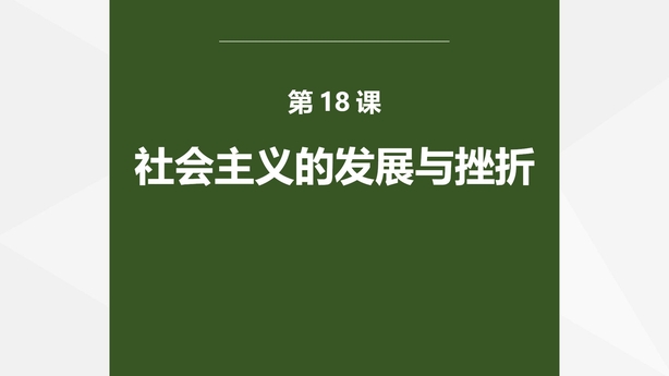 《社会主义的发展与挫折》PPT教学课件