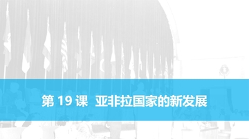 《亚非拉国家的新发展》PPT教学课件