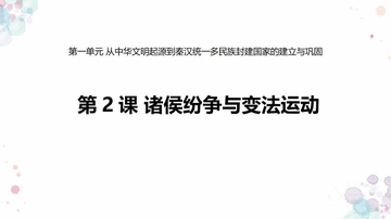《诸侯纷争与变法运动》PPT优秀课件