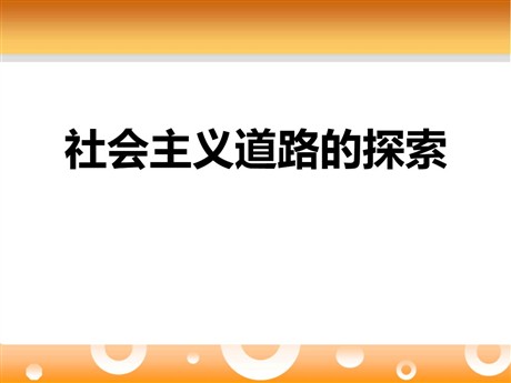 《社会主义道路的探索》PPT课件2