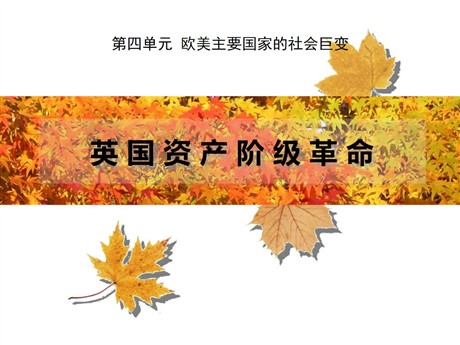 《英国资产阶级革命》欧美主要国家的社会巨变PPT课件2