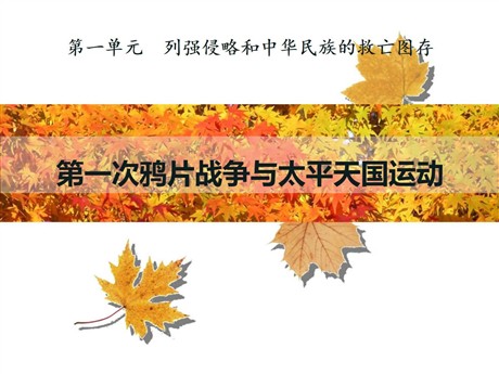 《第一次鸦片战争与太平天国运动》列强侵略与中华民族的救亡图存PPT课件