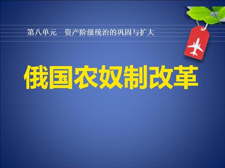 《俄国农奴制改革》资产阶级统治的巩固与扩大PPT课件3