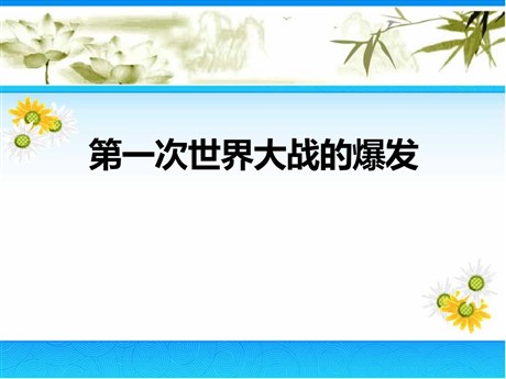 《第一次世界大战的爆发》急剧动荡的现代世界PPT课件2