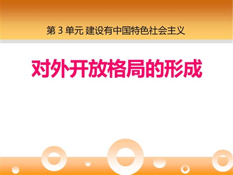 《对外开放格局的形成》建设有中国特色社会主义PPT课件2