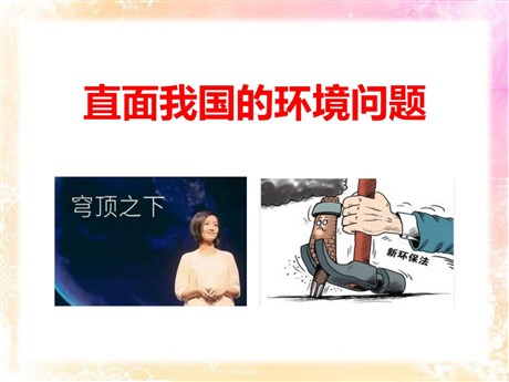 《直面我国的环境问题》共同面对前所未有的挑战PPT