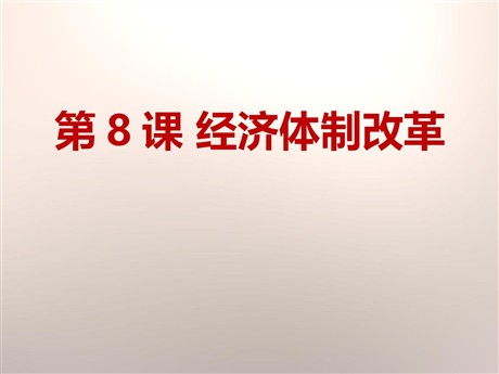 《经济体制改革》PPT课件