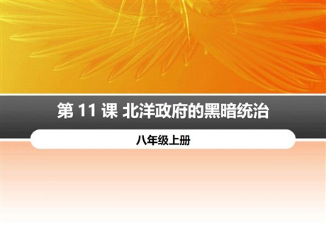 《北洋政府的黑暗统治》PPT下载