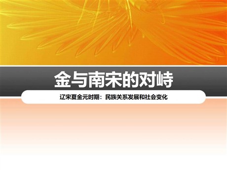 《金与南宋的对峙》PPT