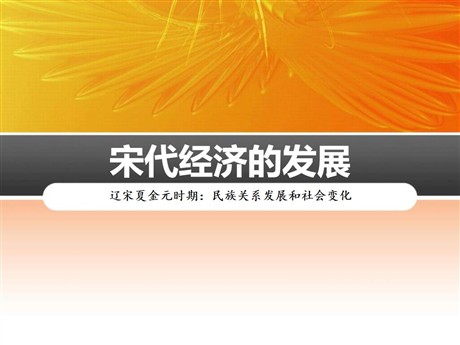 《宋代经济的发展》PPT