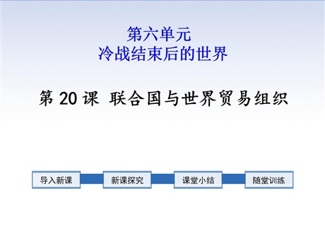 《联合国与世界贸易组织》PPT下载