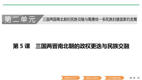 《三国两晋南北朝的政权更迭与民族交融》PPT免费课件下载
