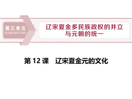《辽宋夏金元的文化》PPT免费课件下载