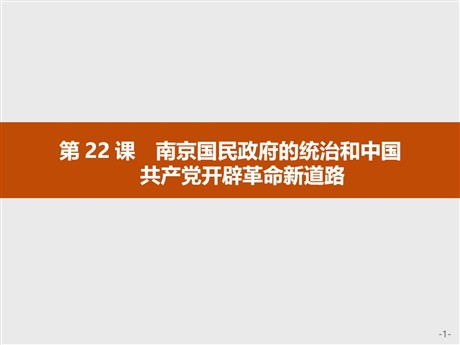 《南京国民政府的统治和中国共产党开辟革命新道路》PPT课件