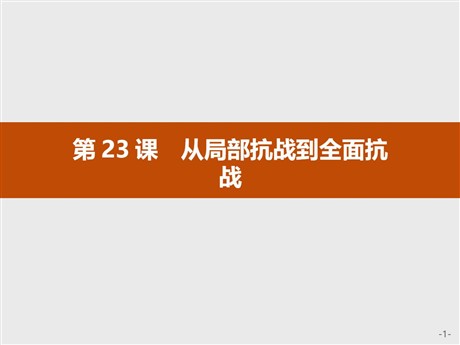 《从局部抗战到全面抗战》PPT教学课件