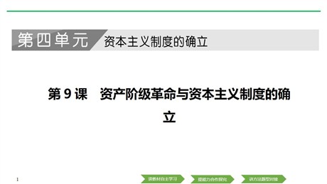 《资产阶级革命与资本主义制度的确立》PPT课件下载