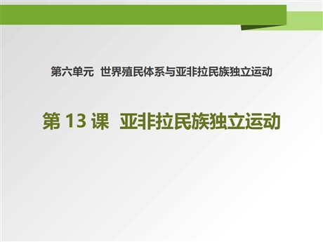 《亚非拉民族独立运动》PPT课件