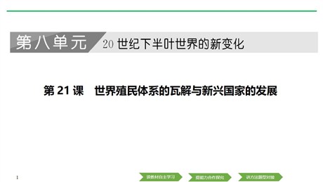 《世界殖民体系的瓦解与新兴国家的发展》PPT课件下载