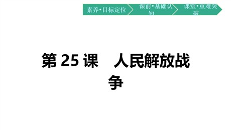 《人民解放战争》PPT免费精品课件下载