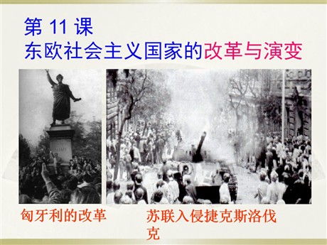 《东欧社会主义国家的改革与演变》社会主义国家的改革与演变化PPT课件