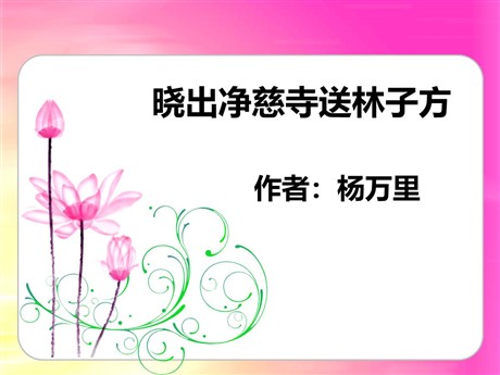 《晓出净慈寺送林子方》PPT课件6