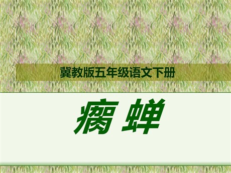 《瘸蝉》PPT课件3