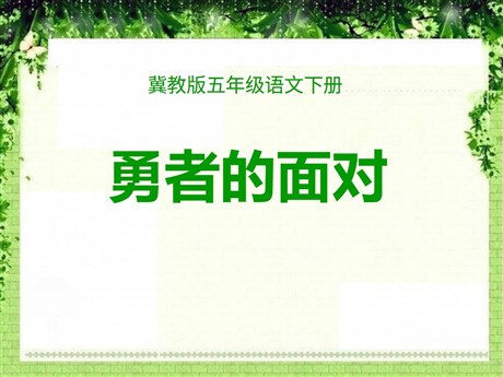 《勇者的面对》PPT课件3