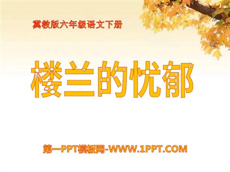 《楼兰的忧郁》PPT课件3