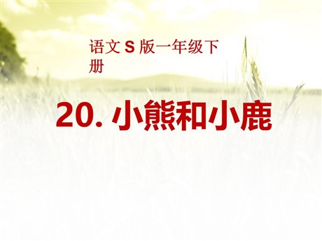 《小熊和小鹿》PPT课件4