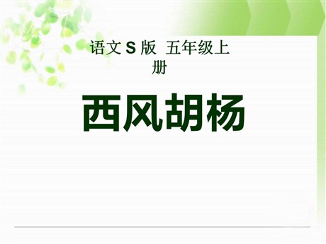 《西风胡杨》PPT课件2