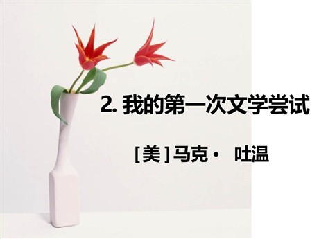 《我的第一次文学尝试》PPT课件