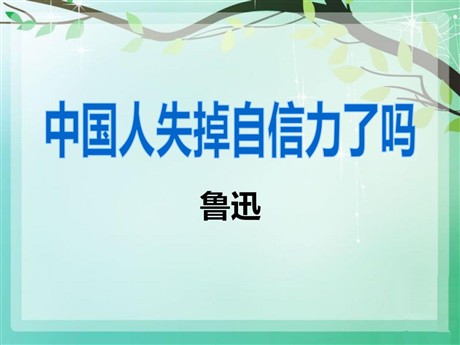 《中国人失掉自信力了吗》PPT课件9