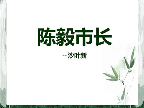 《陈毅市长》PPT课件10