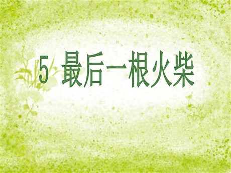 《最后一根火柴》PPT课件3