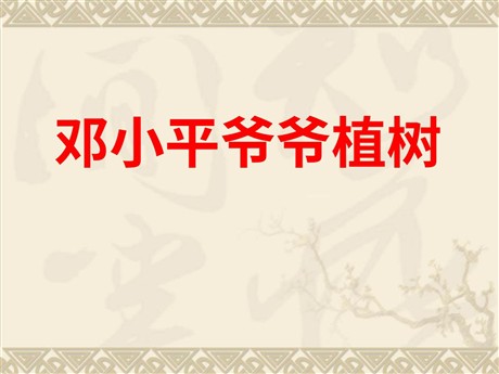 《邓小平爷爷植树》PPT课件4