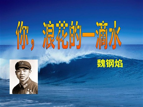 《你，浪花的一滴水》PPT课件2