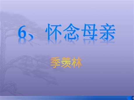 《怀念母亲》PPT课件下载4