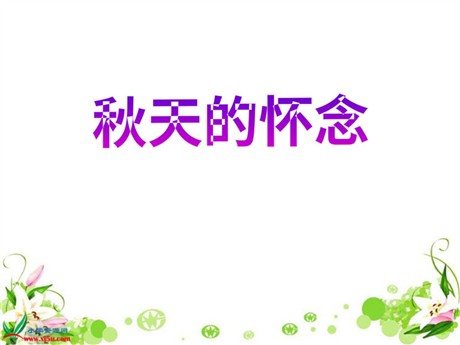 《秋天的怀念》PPT课件